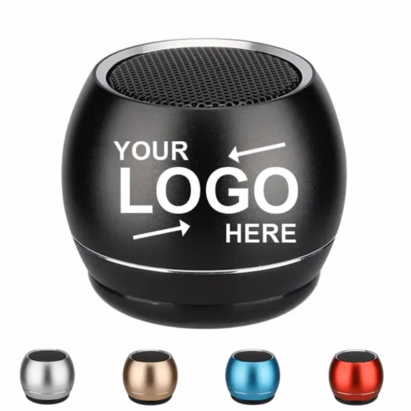 Custom Metal Portable Wireless Speaker With Lanyard — Compact Dual Pairing Audio