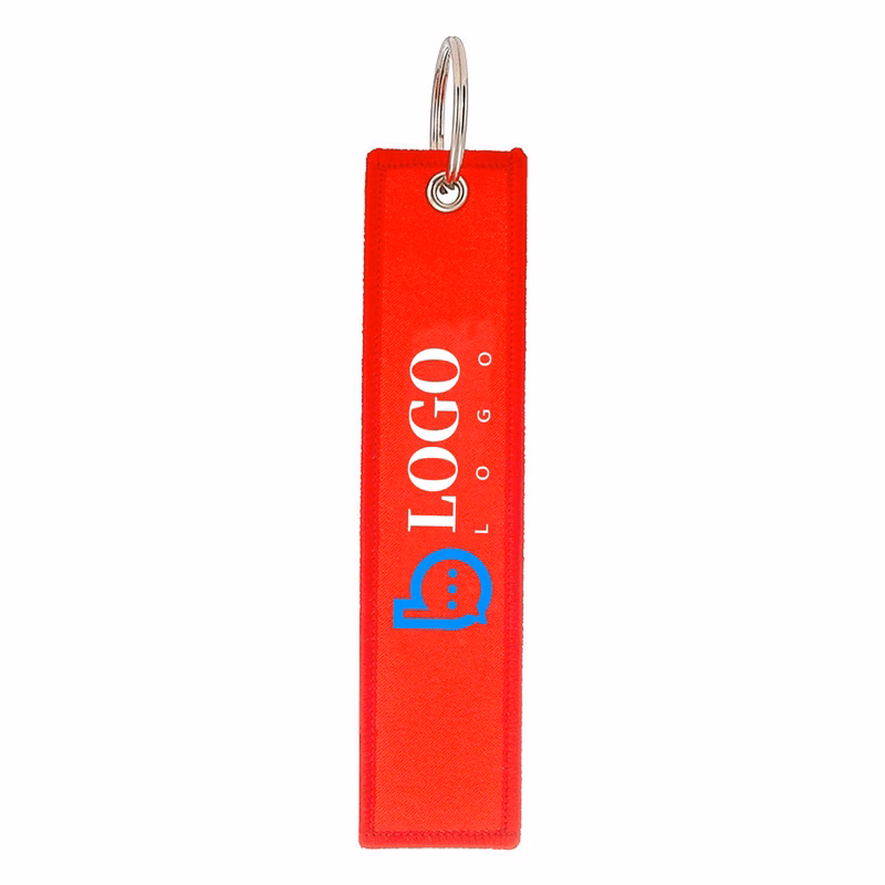 Full Color Custom Motorcycles Embroidery Keychain Tag
