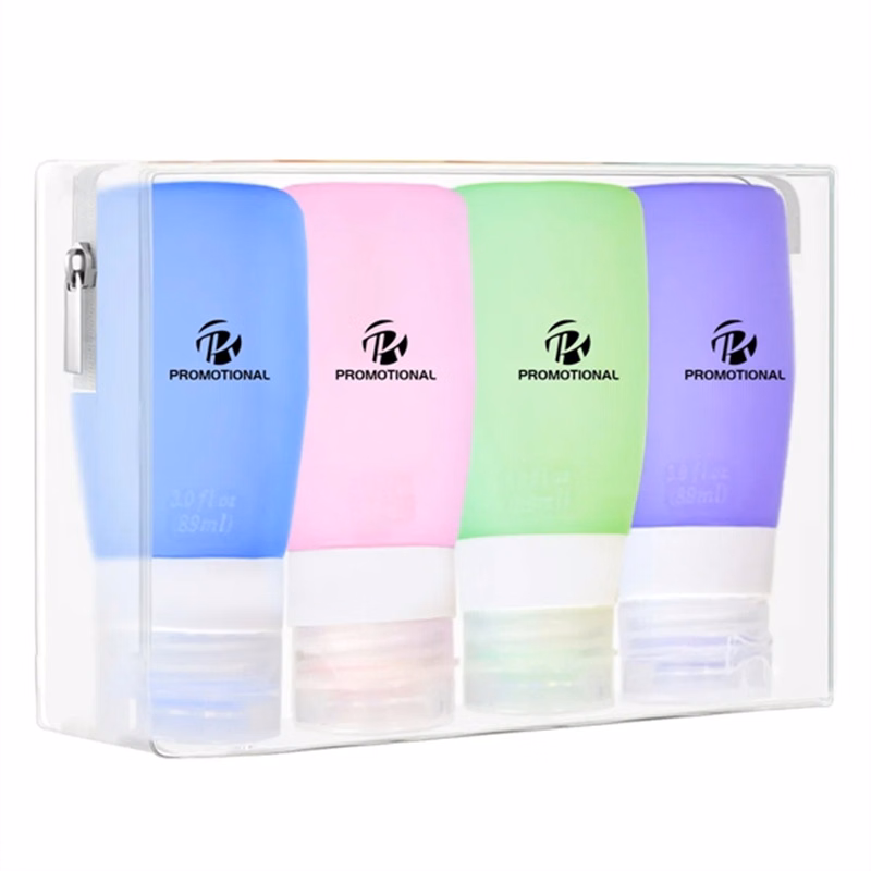 3oz 4 Pack Silicone Travel Bottles Set for Toiletries