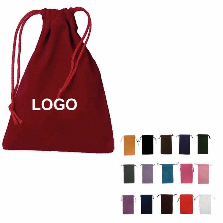 PJK12014 - Big Drawstring velvet pouch