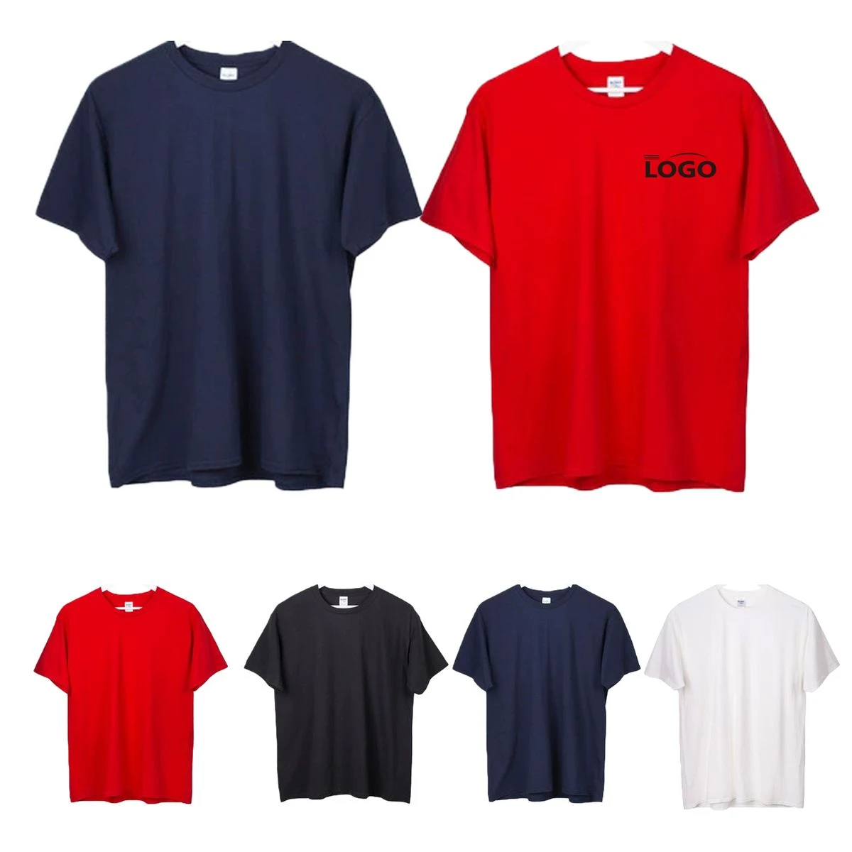Cotton Solid-Color Men's Crew-Neck T-Shirt 1