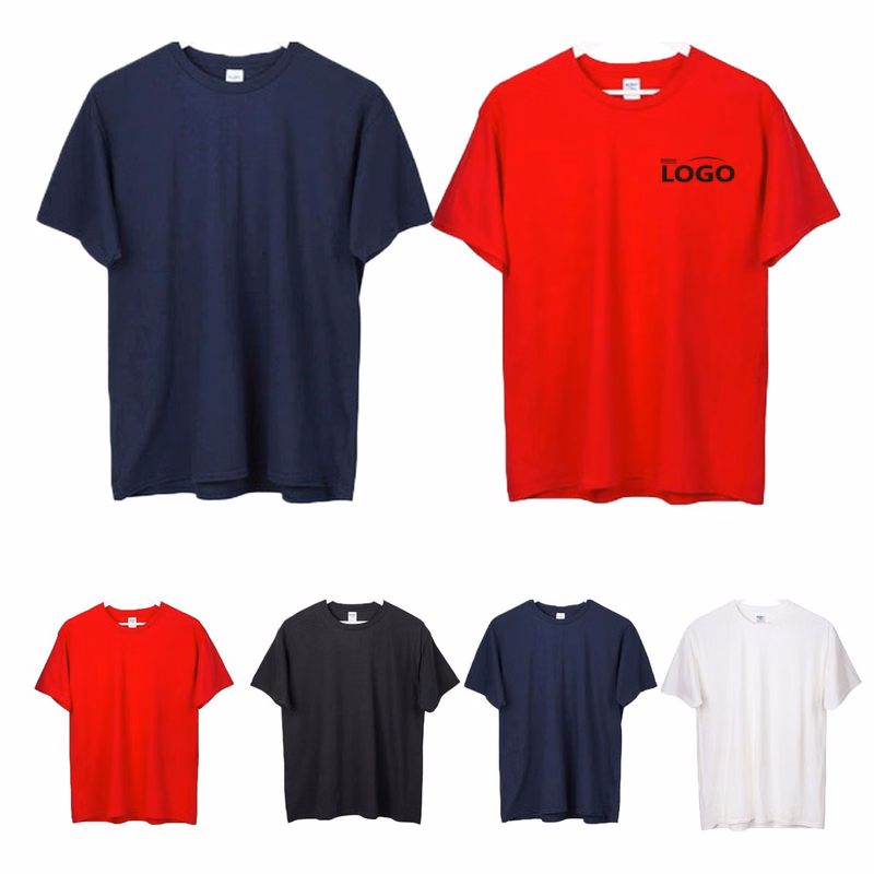Cotton Solid-Color Men's Crew-Neck T-Shirt