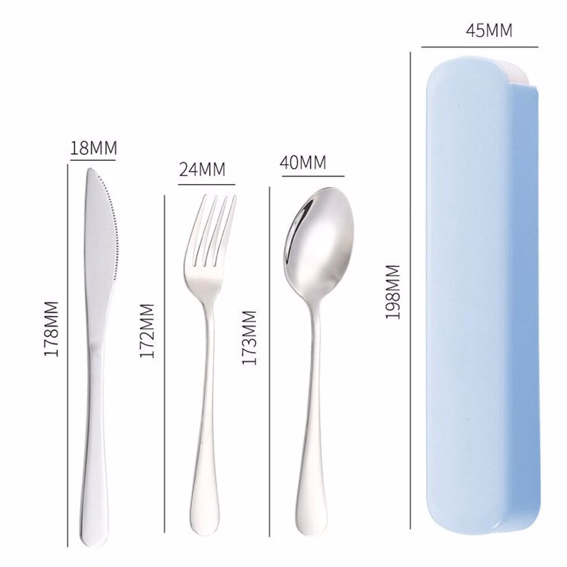 Portable Utensils Set Stainless Steel Knife Fork and Spoon