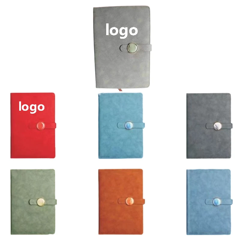 Leather Notebook W/ Gold Button 1