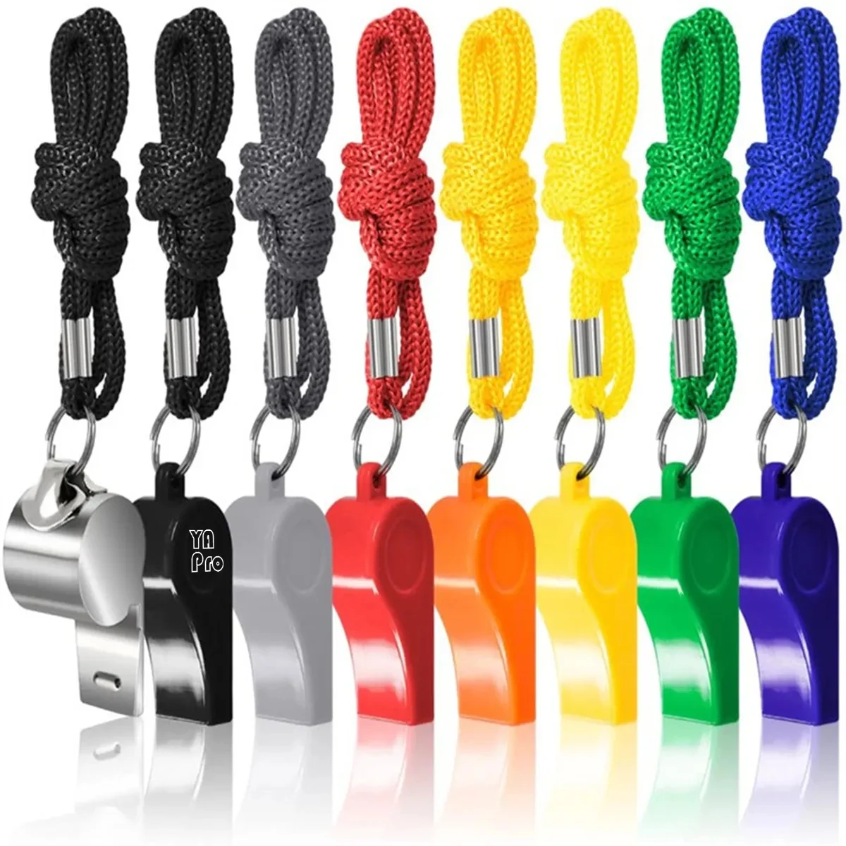 Plastic Sports Whistles with Lanyard 1