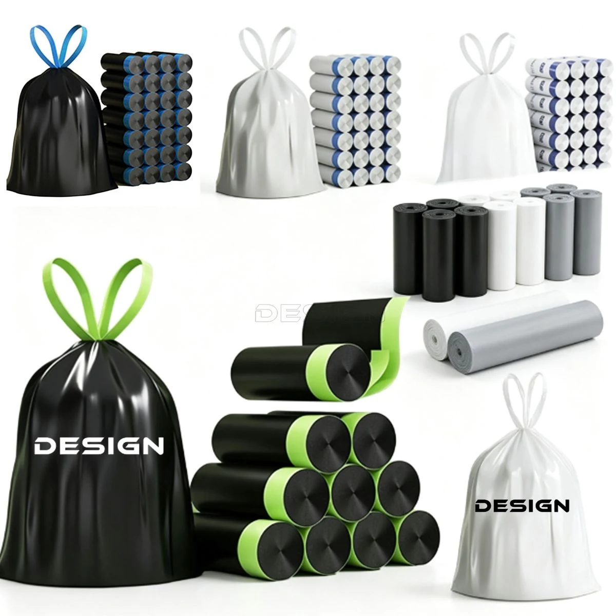 Black Drawstring Garbage Bag 1