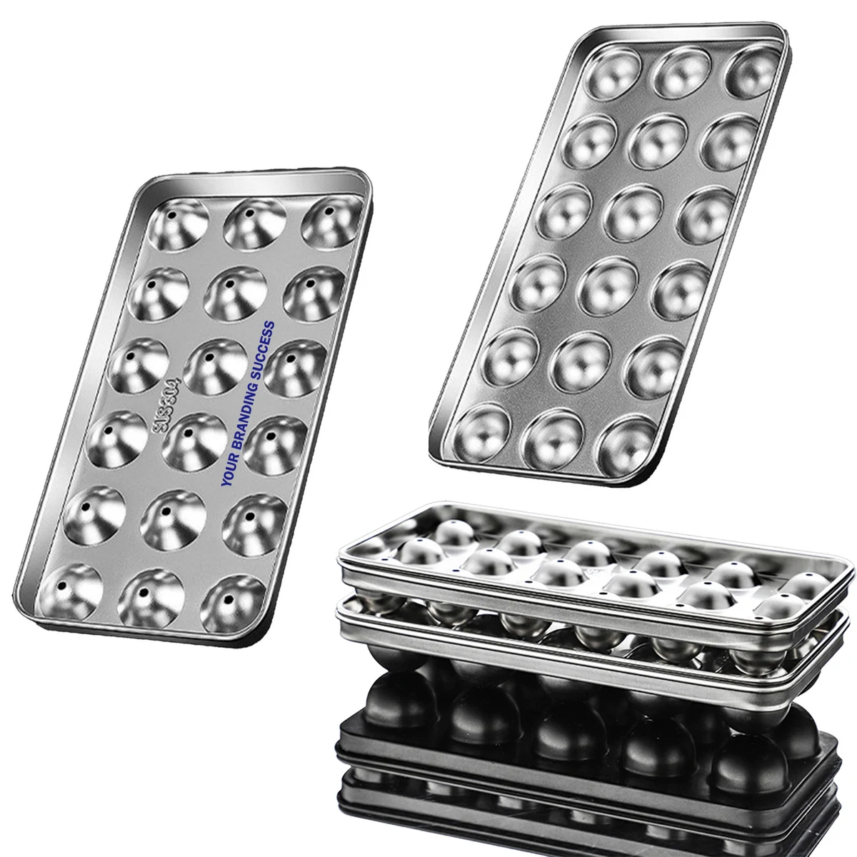 Hotel Metal Ice Cube Maker 304 Stainless Steel Tray 1