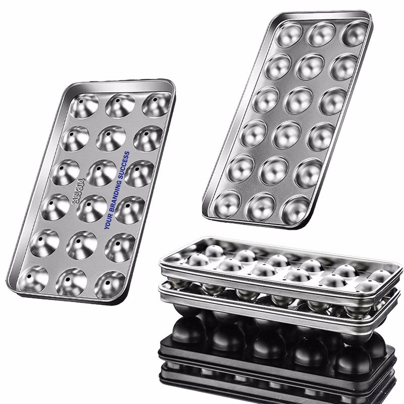 Hotel Metal Ice Cube Maker 304 Stainless Steel Tray