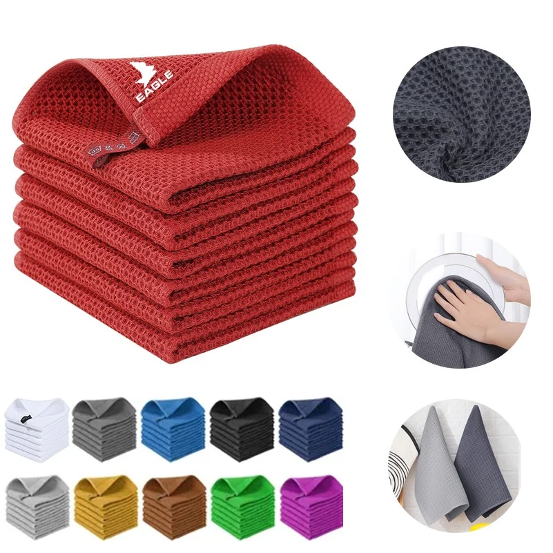 Cotton Waffle Weave Kitchen Dish Cloths Towel 1