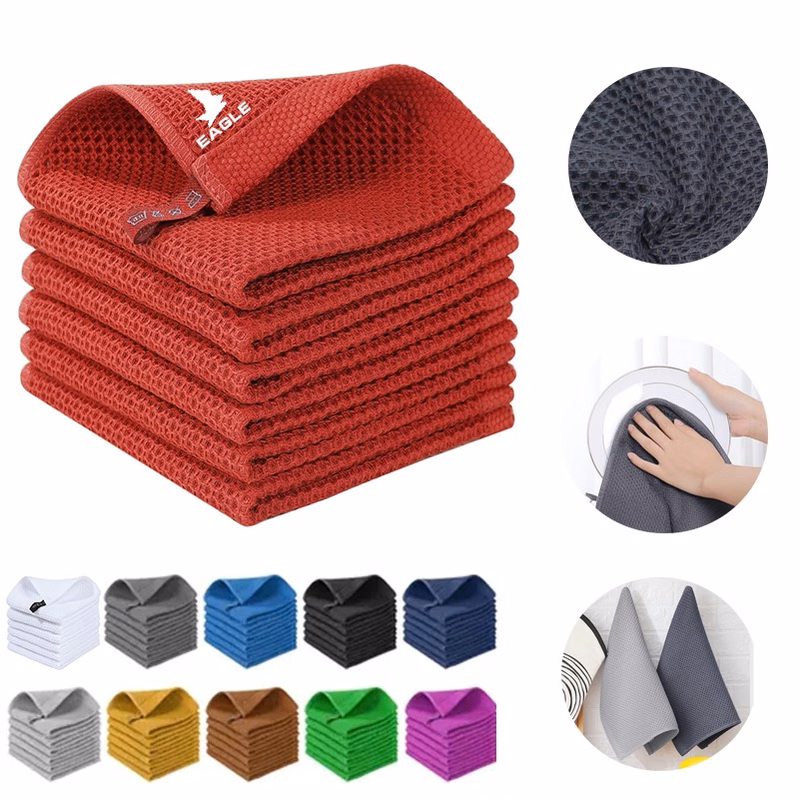 Cotton Waffle Weave Kitchen Dish Cloths Towel