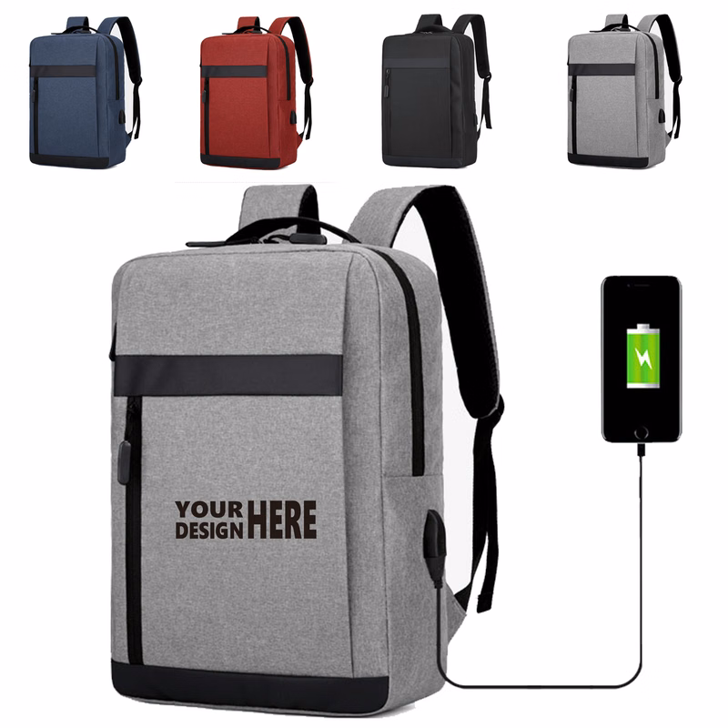 MOQ 10 Business Travel Laptop Backpack With Charging Port