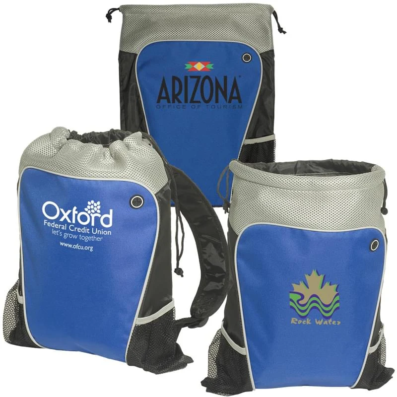 Hiker's Two-Tone Drawstring Backpack 1