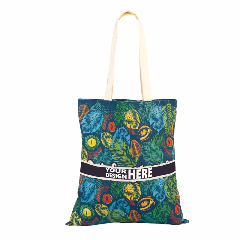 Tropical Leaf Canvas Tote