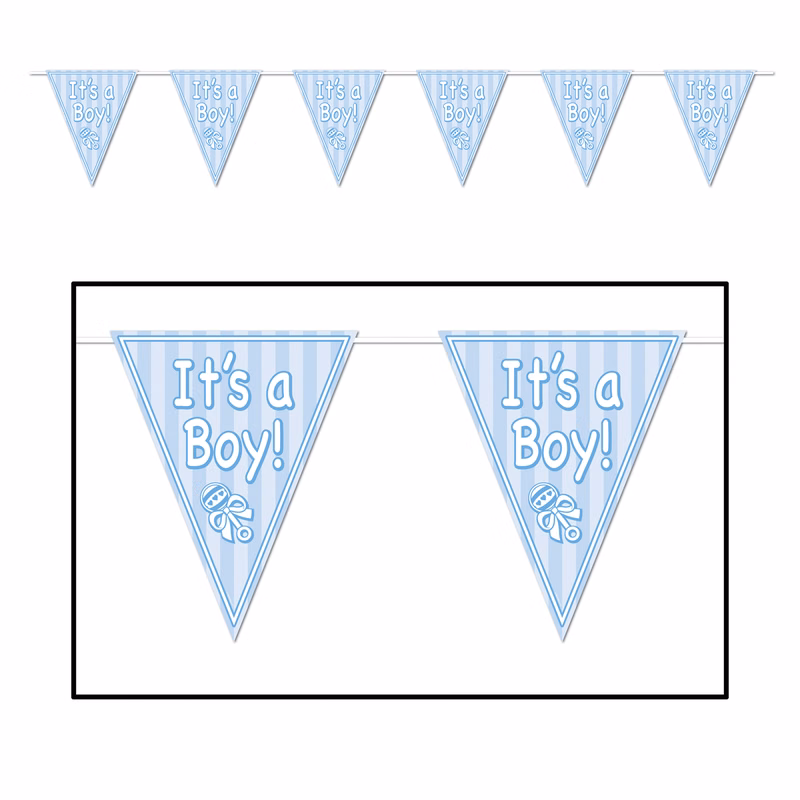 It's A Boy! Pennant Banner