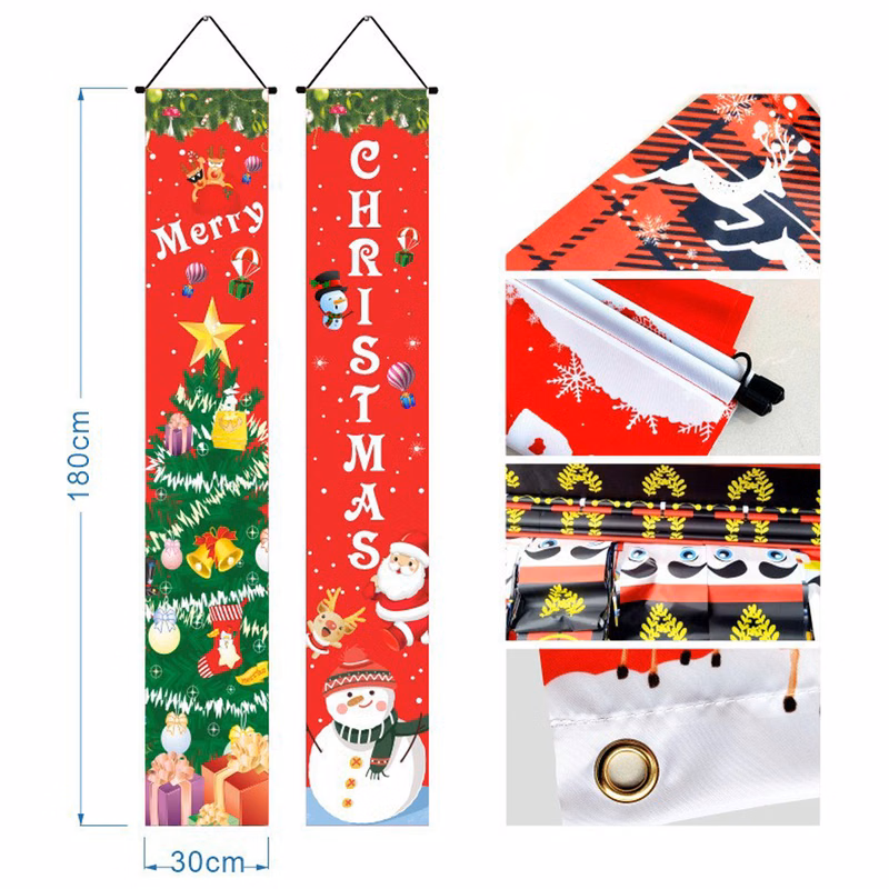 100 D Christmas Couplets Hanging Flags