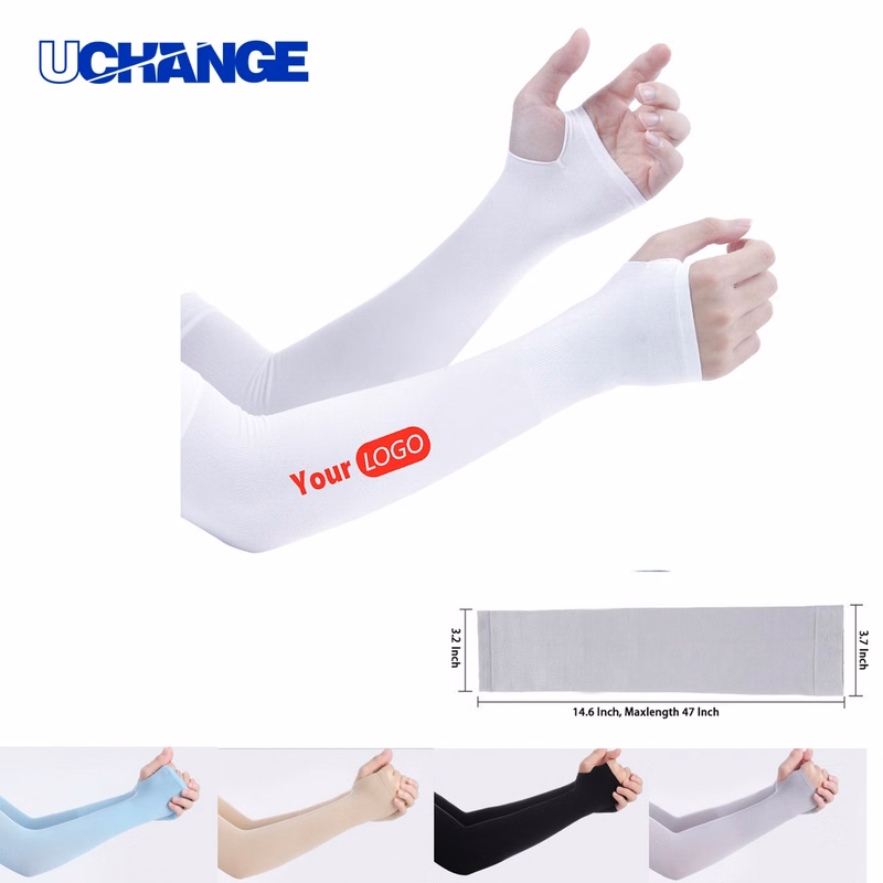Ice Silk Arm Sleeve with Thumb Loop
