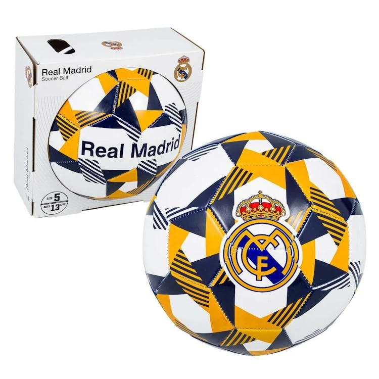 Real Madrid CF Official Licensed Soccer Ball Gold and Navy - Size 5 1