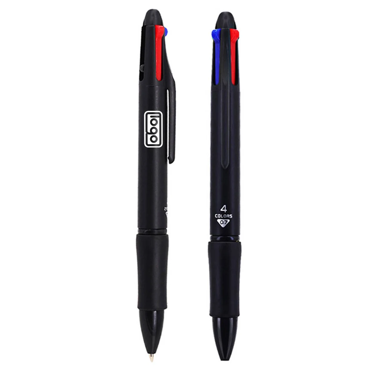 4-Color Retractable Integrated Ballpoint Pen, custom pen with logo imprint 1