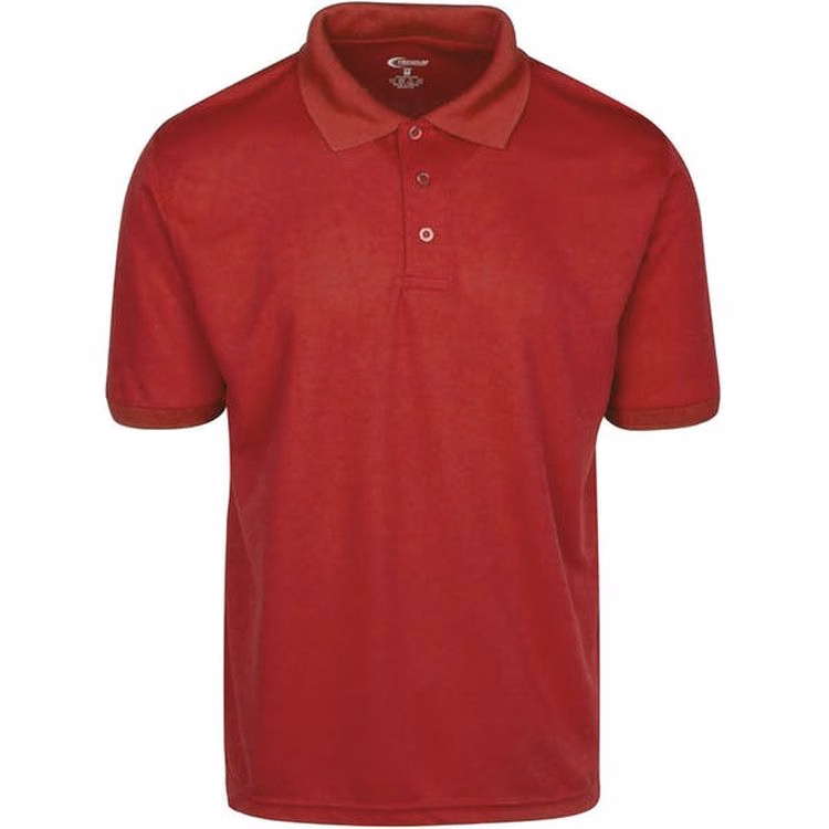Men's Polo Shirts - Red Medium Moisture Wicking