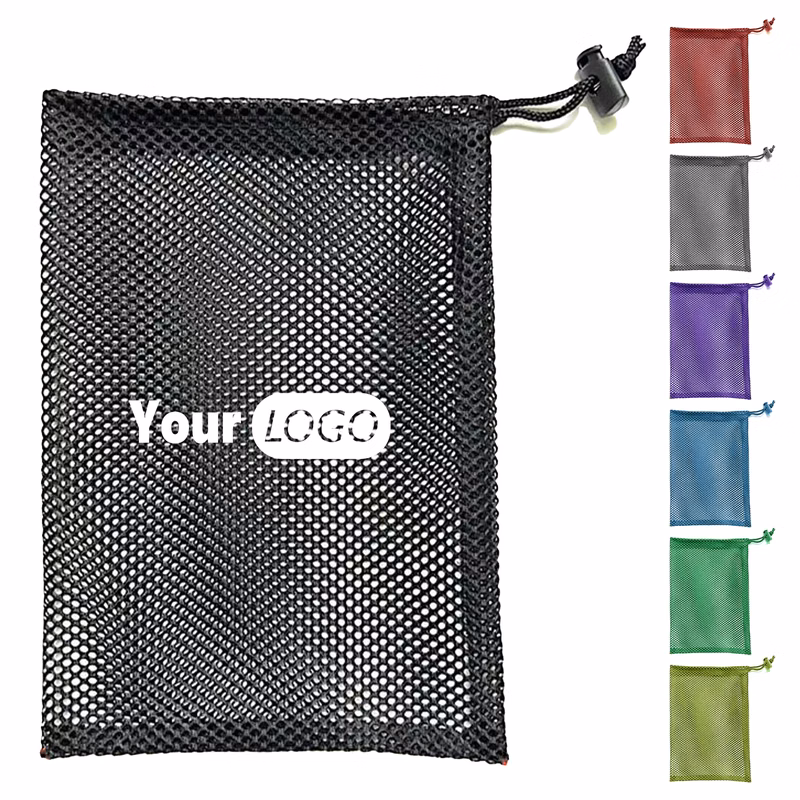 Polyester Durable Mesh Drawstring Golf Bag For Convenient Organization