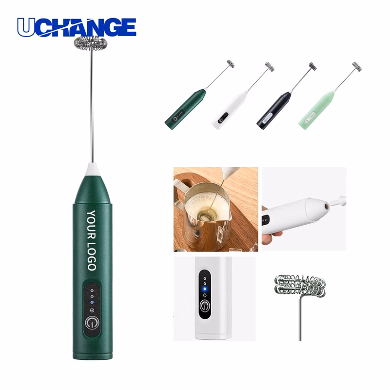 Milk Frother Tool Wireless Electric with Dual Spring Whisk