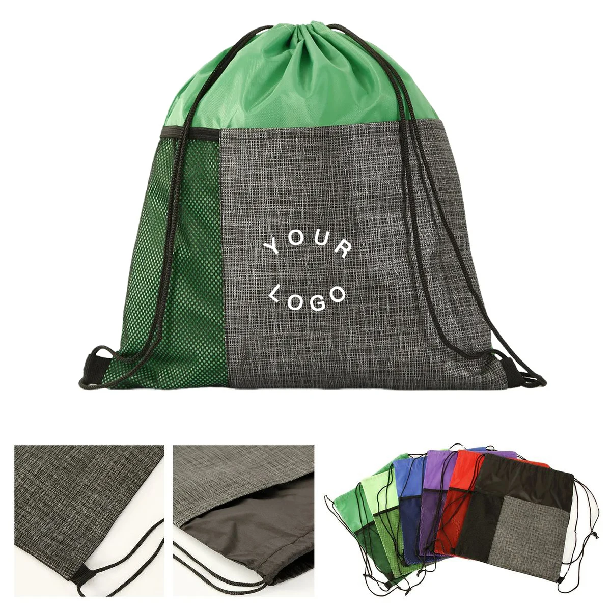 Lightweight Foldable Drawstring Sport Backpack 1