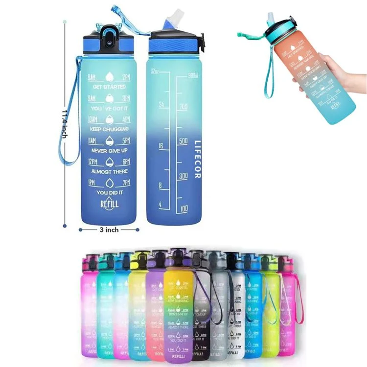 Motivational Water Bottles with Time Marker 1