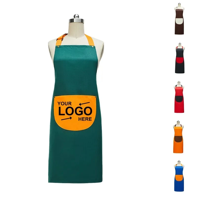 Colored Pocket Oil-Resistant Aprons 1