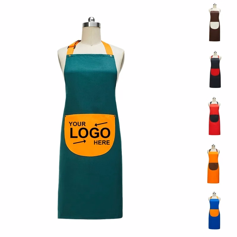 Colored Pocket Oil-Resistant Aprons