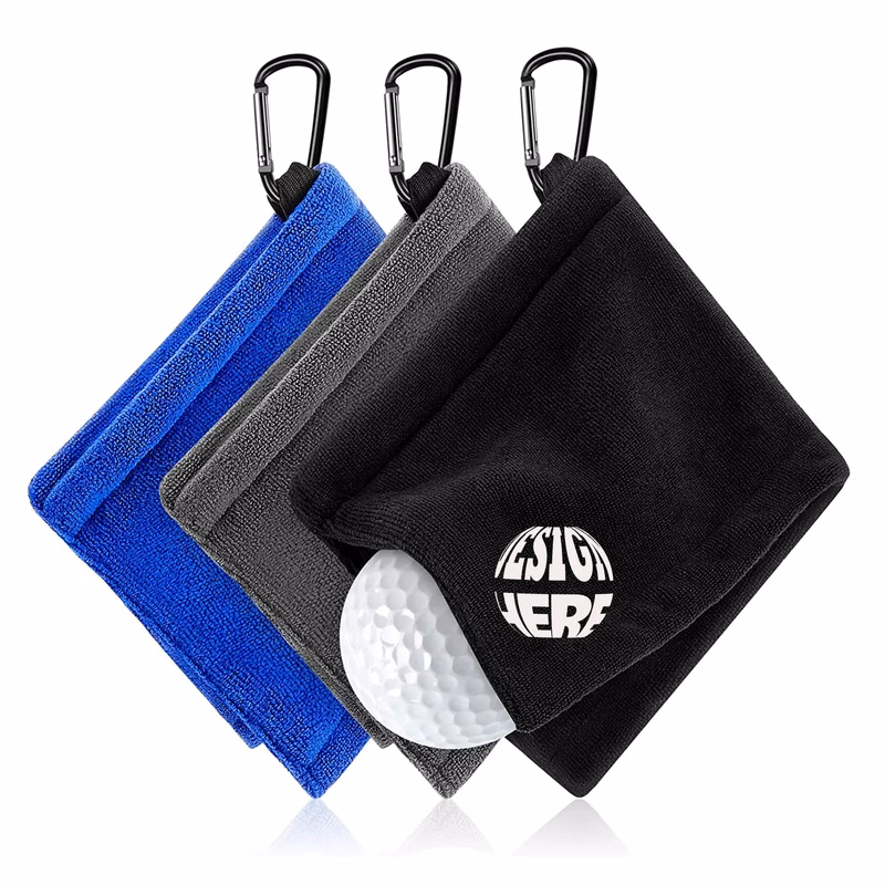 Golf Wiping Towel With Carabiner