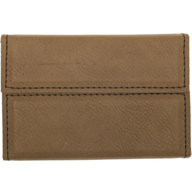 Dark Brown Hard Leatherette Business Card Holder 1