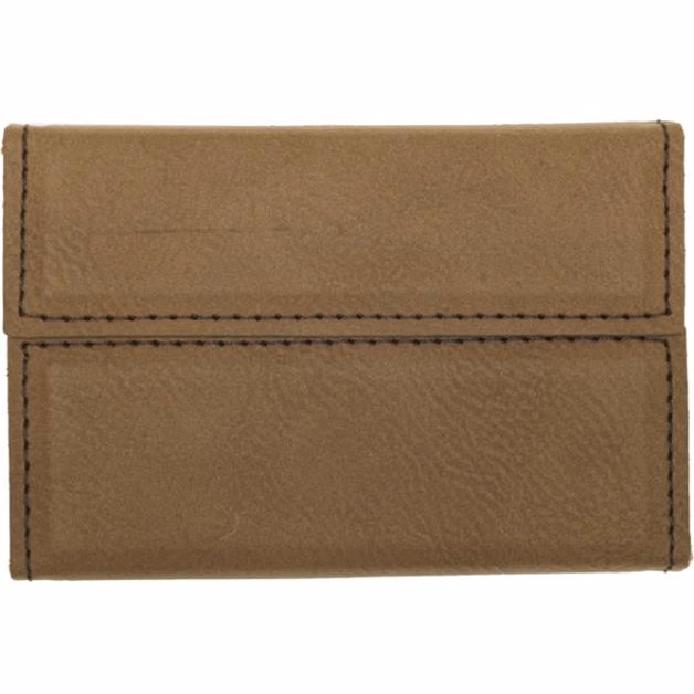 Dark Brown Hard Leatherette Business Card Holder