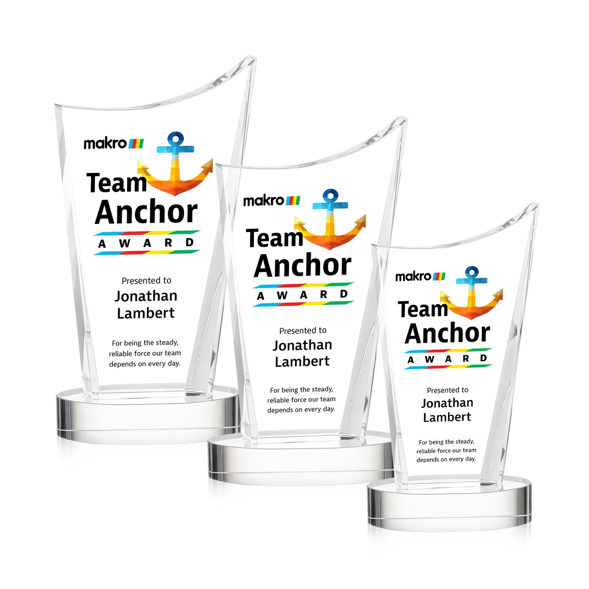 Burnett VividPrint™ Award on Alberton Base - Clear 1