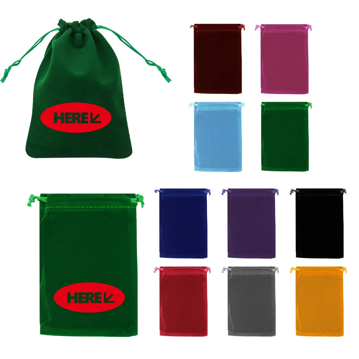 MOQ 100pcs Velvet Drawstring Gift Bag 1