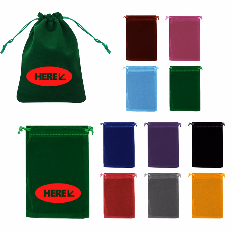 MOQ 100pcs Velvet Drawstring Gift Bag