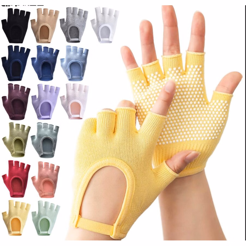 Non Slip Fingerless Pilates Gloves