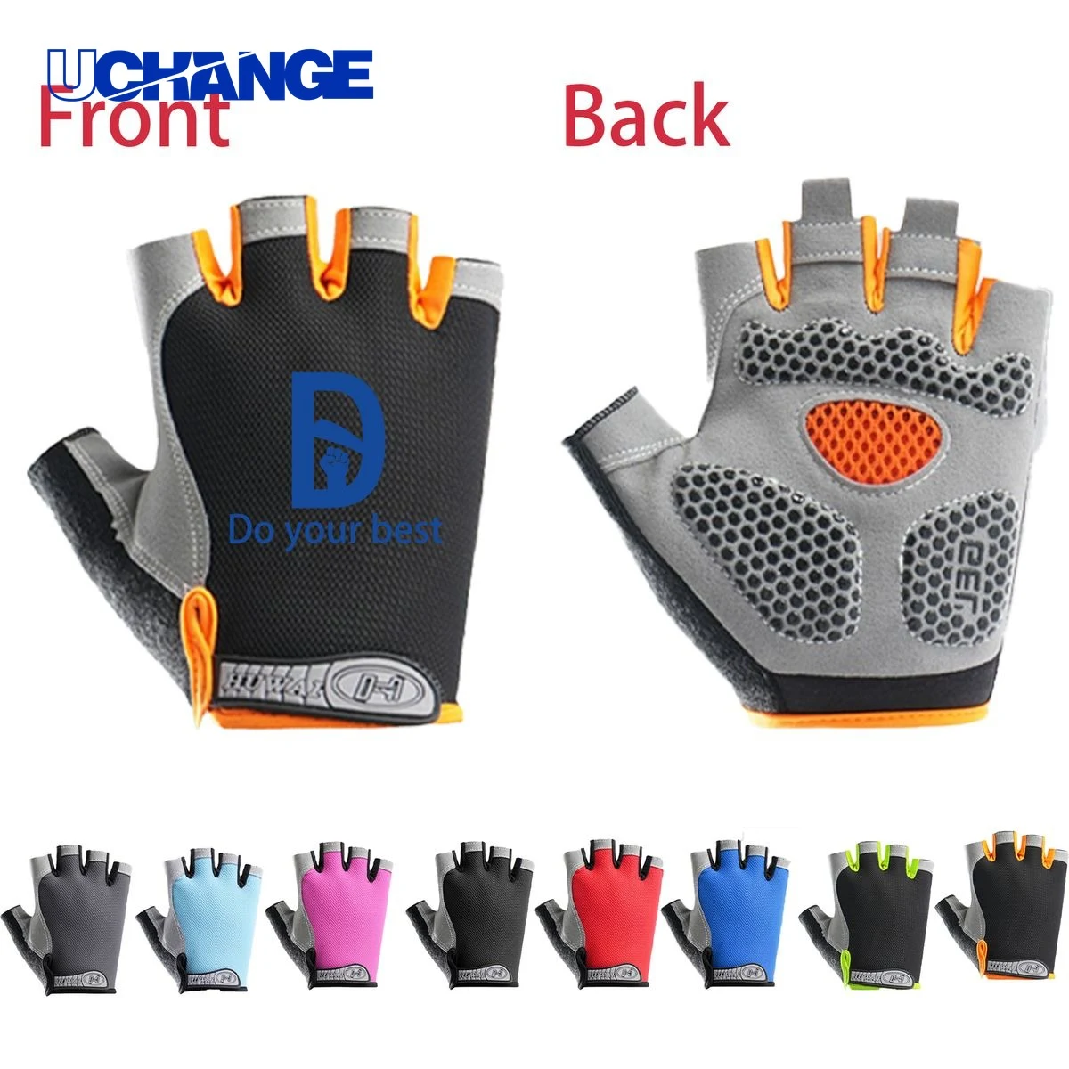 Breathable Snug Fit Sports Protective Fingerless Gloves for Training 1