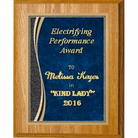 8" x 10" Oak Finish Plaque with a Red Patina Marble Plate