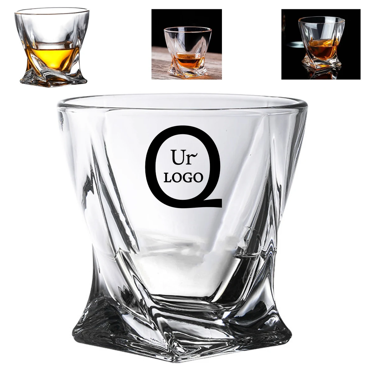 10Oz Twisted Style Whiskey Glass 1
