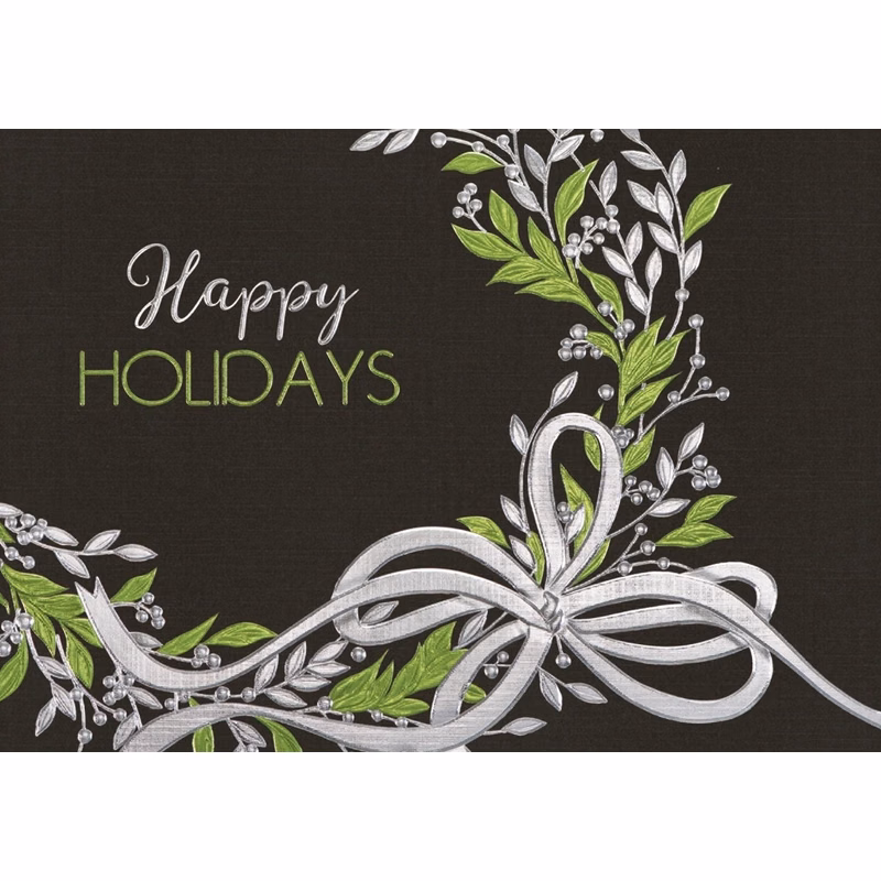 Sweet Green Wreath Holiday Cards