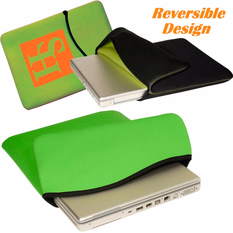 Reversible Neoprene Laptop Sleeve w/ Custom Imprint 15"x 11"