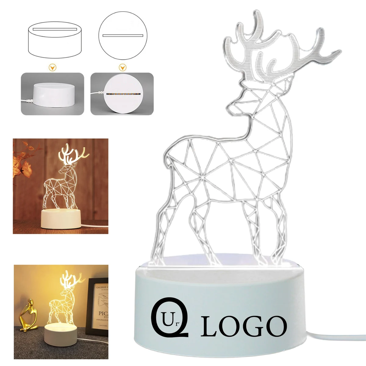 Reindeer Series Acrylic Led Nightlight 1