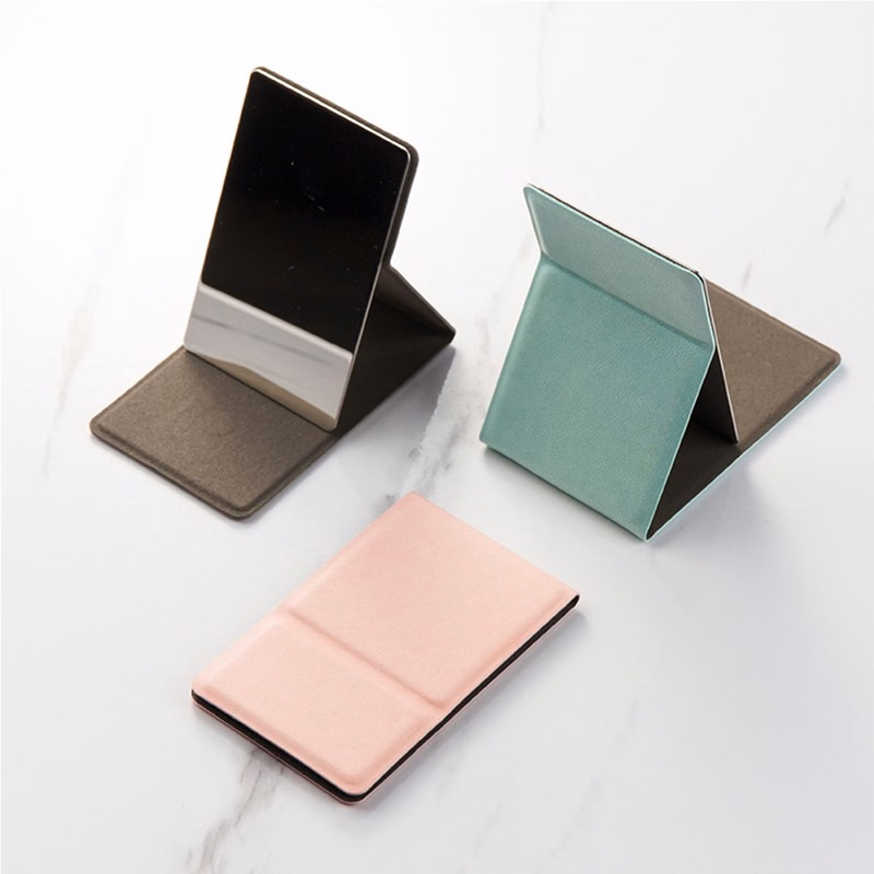 Portable stainless steel foldable makeup mirror