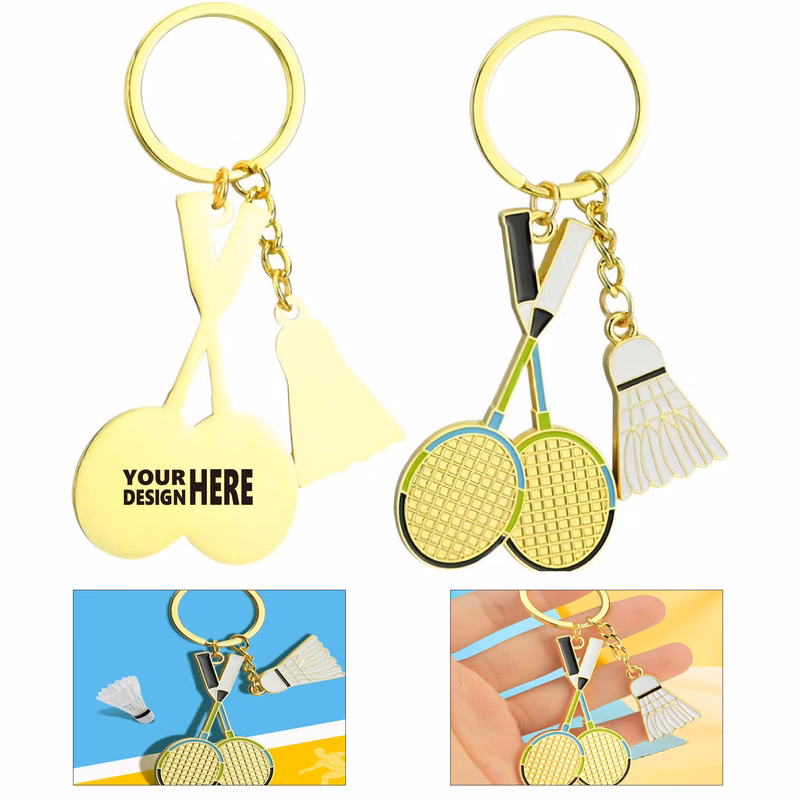 Badminton Keychain Charm