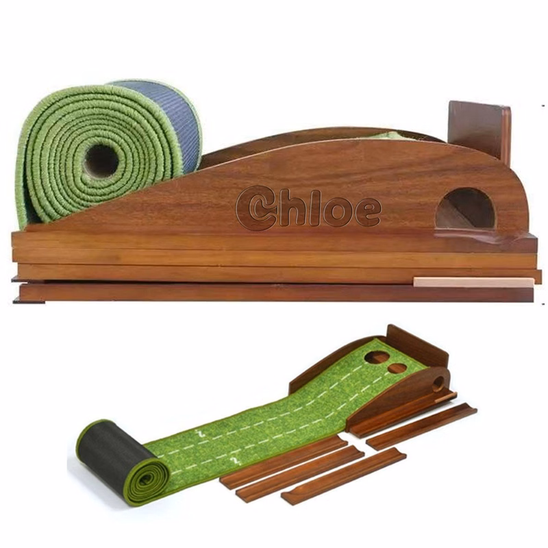 Golf Putting Practice Dual-Hole Ball Return Mat