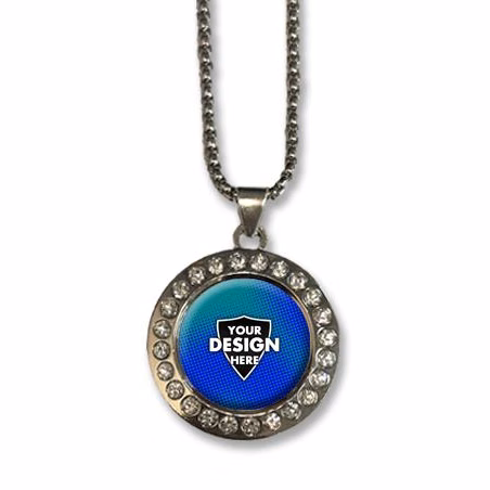 Necklace: 1.25" Circle Pendant Necklace and (CUSTO