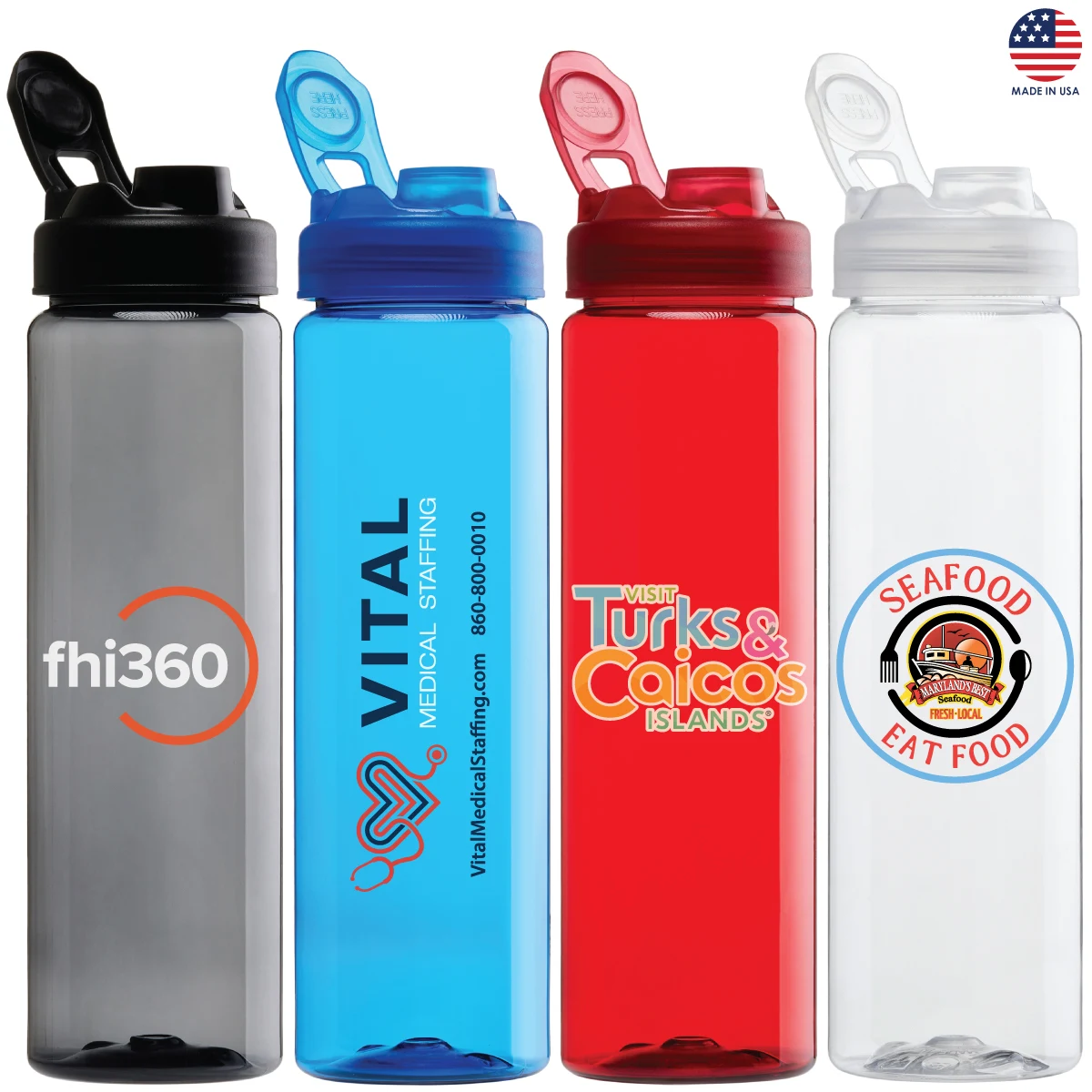 Malibu 25 oz. PET Bottle w/Flip Lid 1