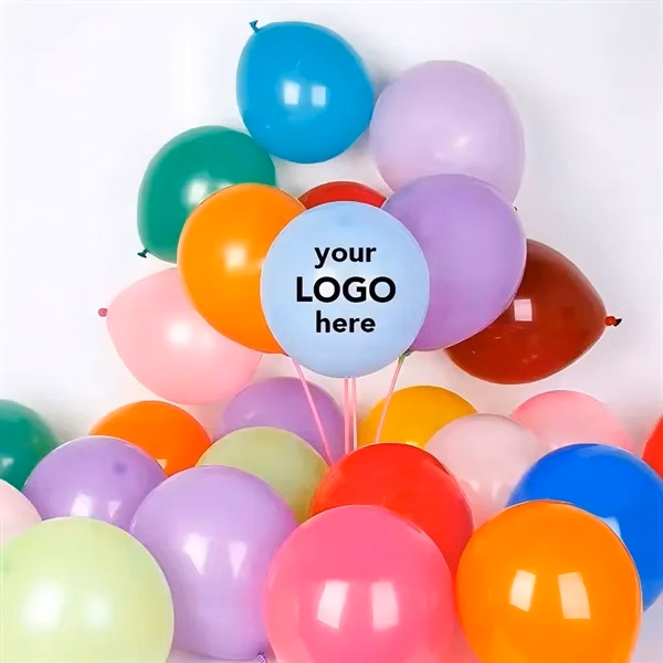 Custom 12 Inch Natural Latex Balloons with Full Color Print — Party Event Decoration