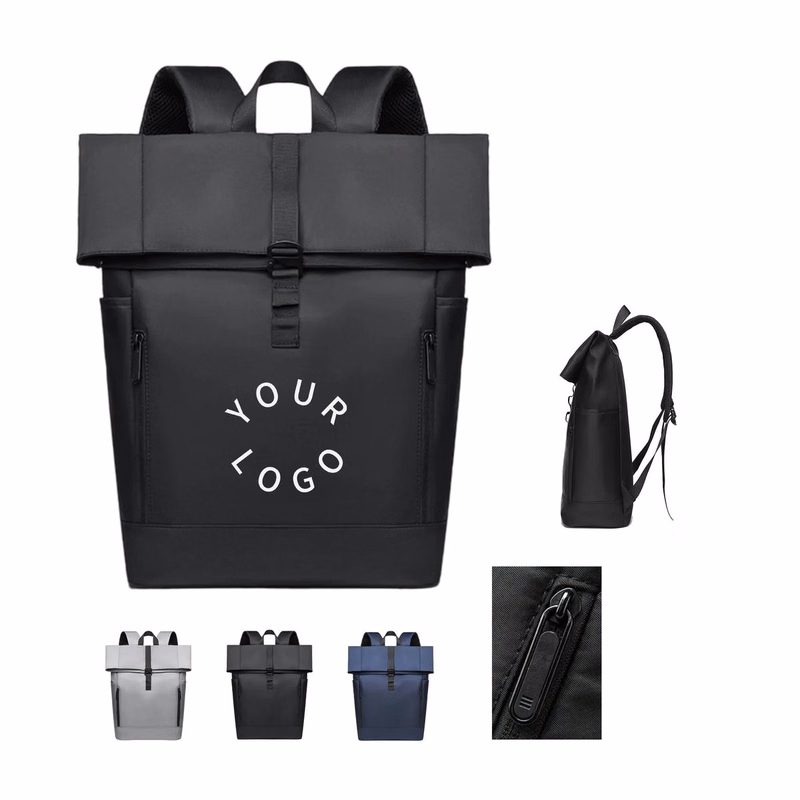 Polyester Laptop Backpack with Water Resistant Exterior
