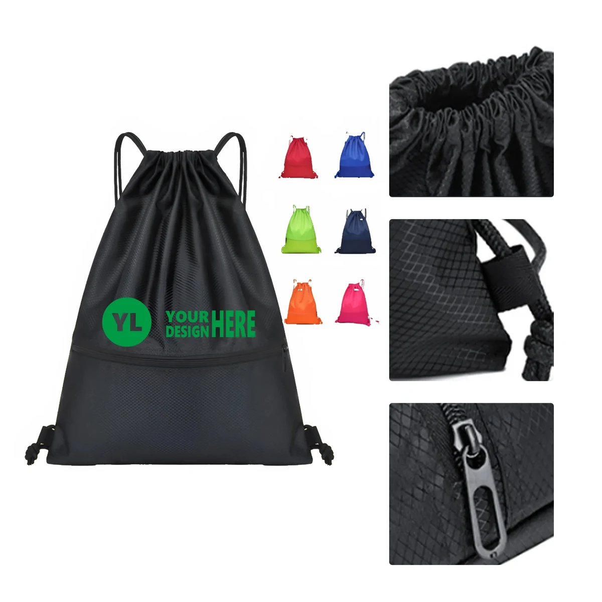 Drawstring Backpack Simple Design 1